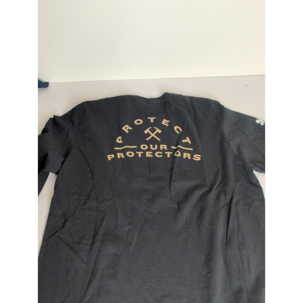 Mens Large Coors X Banquet Protect Our Protectors Tee Shirt Black Long Sleeve - Picture 5 of 5